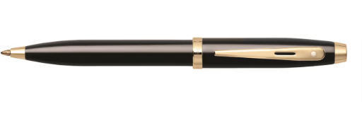 Sheaffer 100 9322 Glossy Black with Gold-Tone Trim Ballpoint Pen