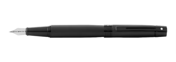 Sheaffer 300 9343 Matte Black Fountain Pen with Black Trim - Fine Nib