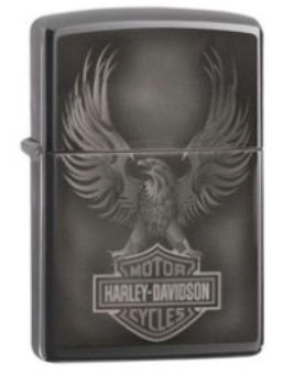 Zippo Lighter - Black Ice - Harley Davidson - Eagle