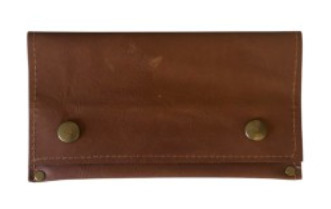 Tobacco Pouch in Tan Leather - with Double Paper Holder - Made in NZ